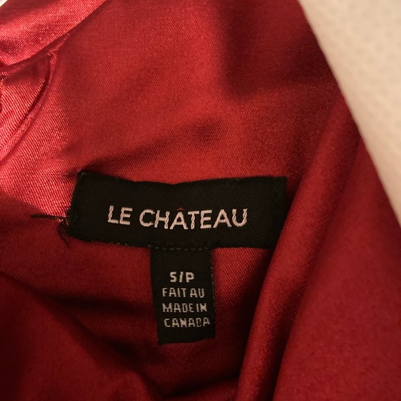 Le Chateau Red Silk Dress - Picture 7 of 8